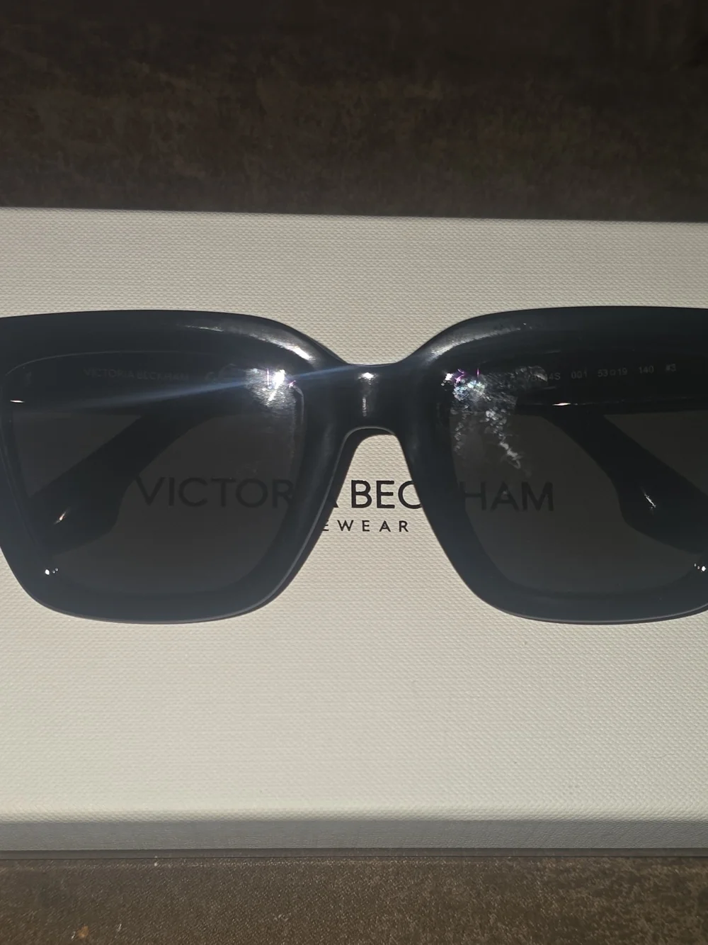 Victoria Beckham VB644S 001 Black Gradient Square Sunglasses - NIB Full Set
